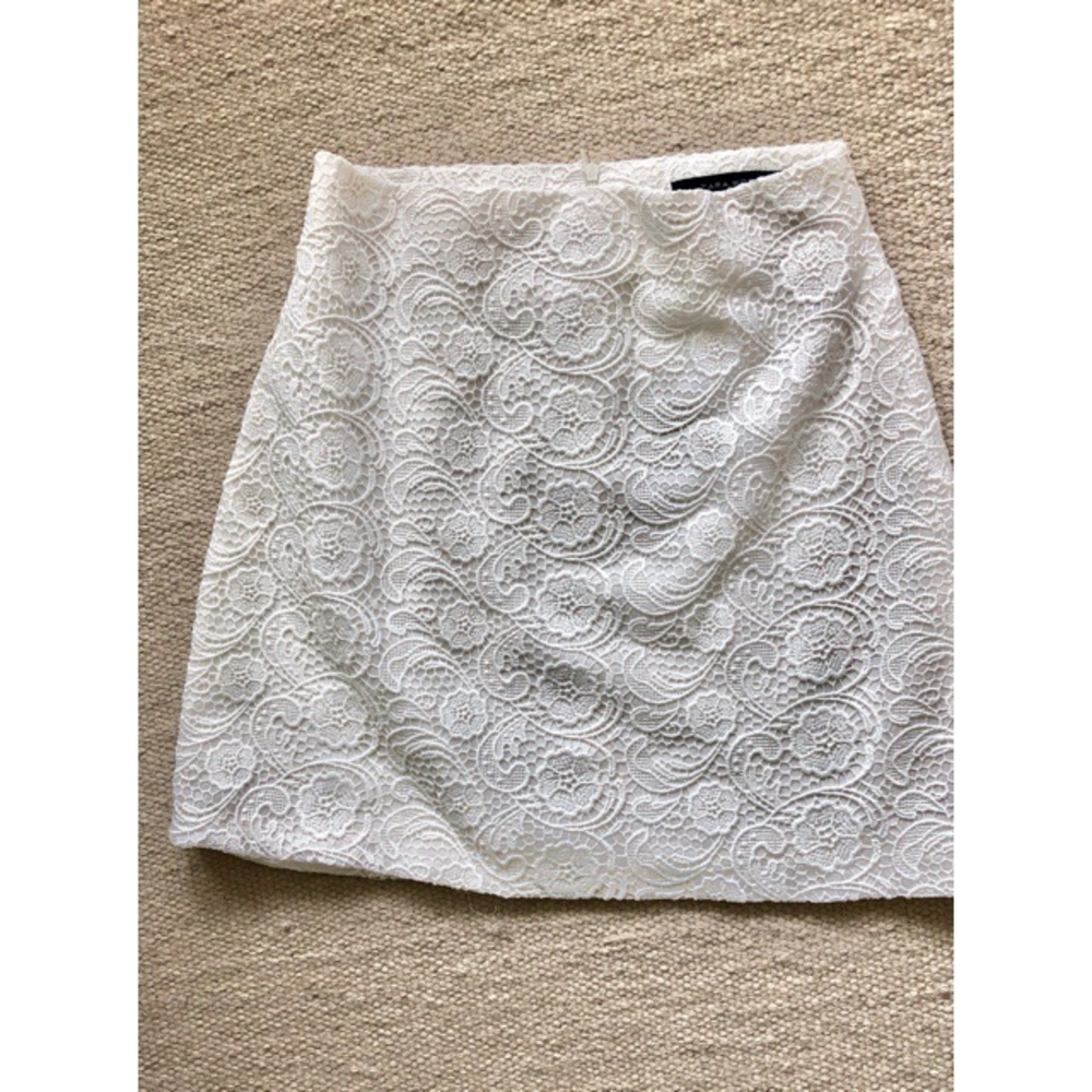 Zara white mini skirt